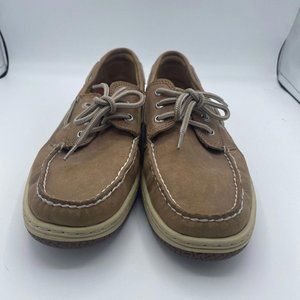 SPERRY Top Sider Men's Boat shoes Billfish 3 Eye 0799320 BROWN sz 10.5 - VGUC
